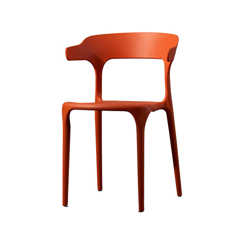Scandinavian Plastic Dining Kitchen Room Armchair Open Back Chair