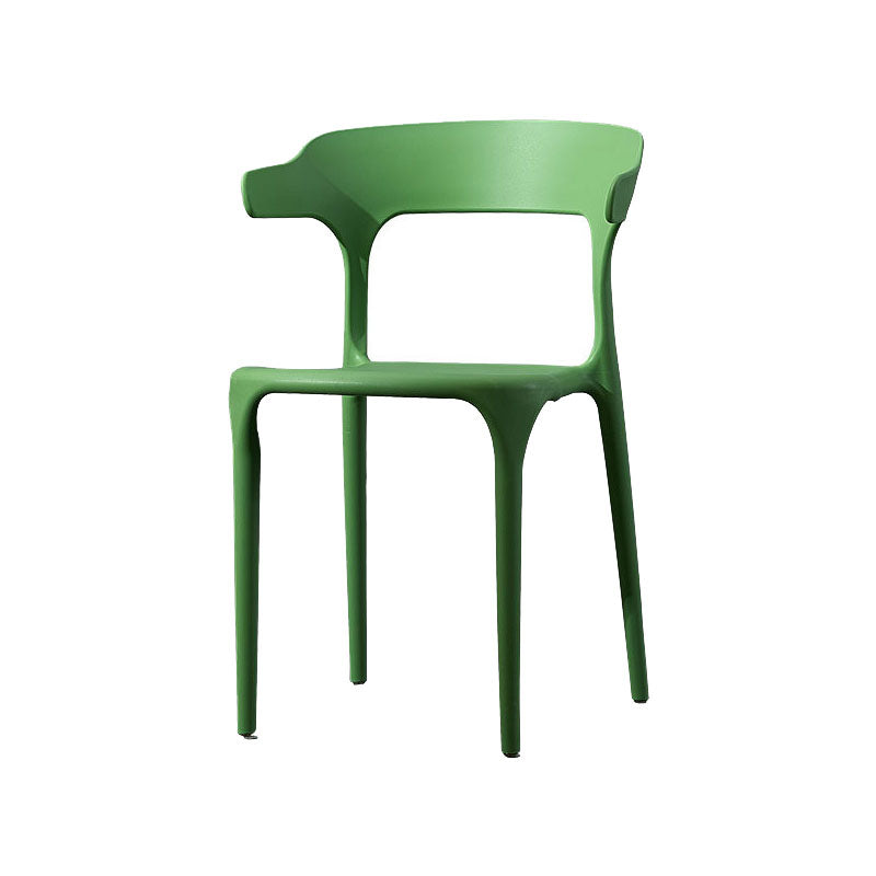 Scandinavian Plastic Dining Kitchen Room Armchair Open Back Chair