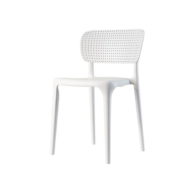 Sedia da pranzo in plastica in plastica contemporanea sedia aperta