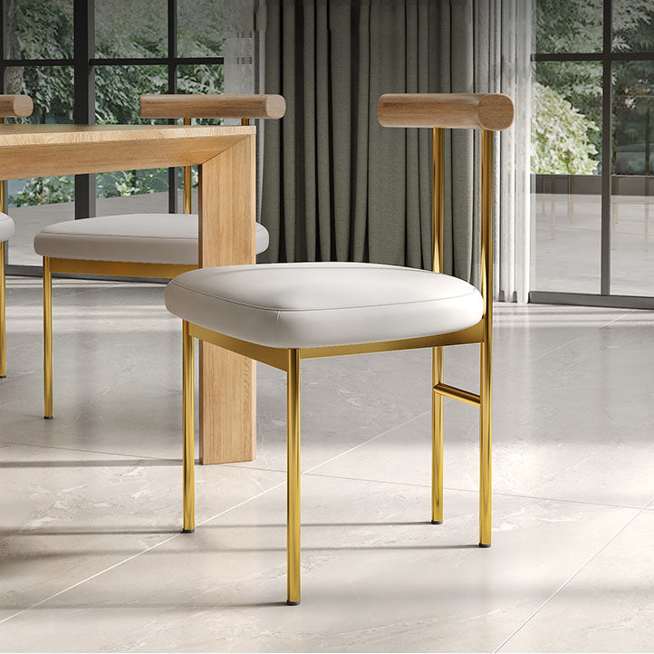 Silla de comedor de metal de estilo nórdico, silla lateral de comedor con respaldo abierto para uso en restaurantes