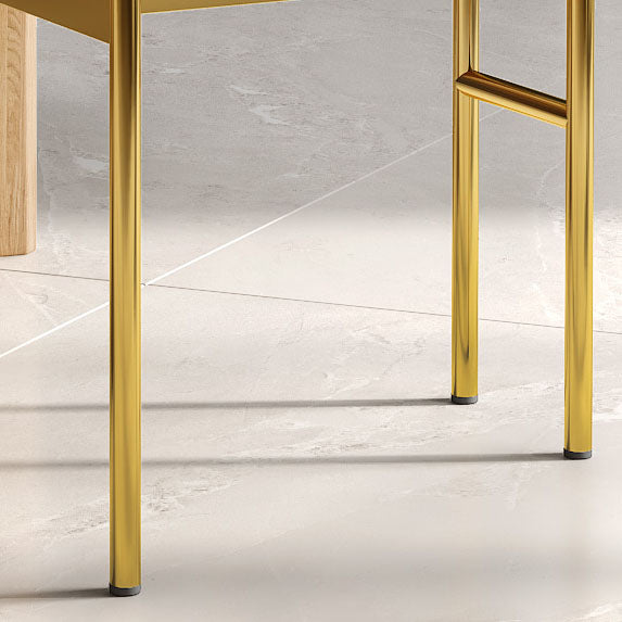 Silla de comedor de metal de estilo nórdico, silla lateral de comedor con respaldo abierto para uso en restaurantes