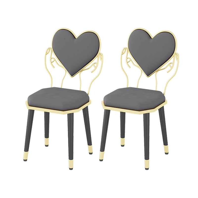Sillas de comedor de poliuretano con respaldo abierto de estilo escandinavo