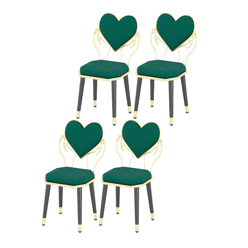 Sillas de comedor de poliuretano con respaldo abierto de estilo escandinavo