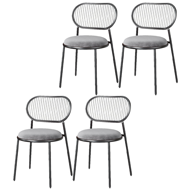 Glam Style Keuken Metalen Eetkamerstoel Eetkamerstoel zonder rugleuning en armloze zijstoelen