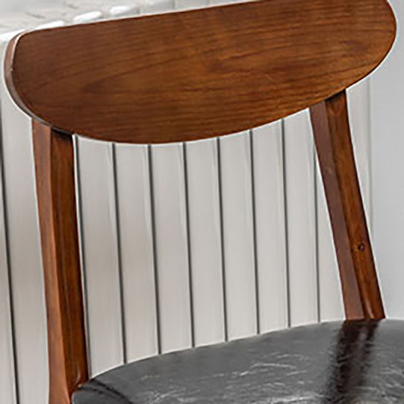 Silla lateral casera tapizada escandinava Silla de comedor natural con respaldo abierto