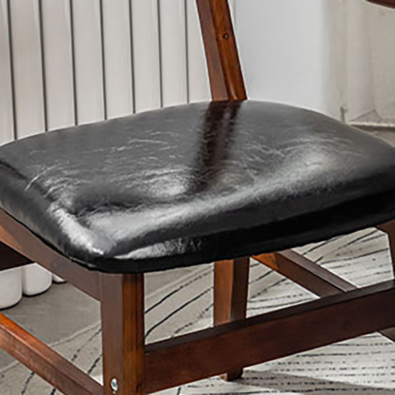Silla lateral casera tapizada escandinava Silla de comedor natural con respaldo abierto