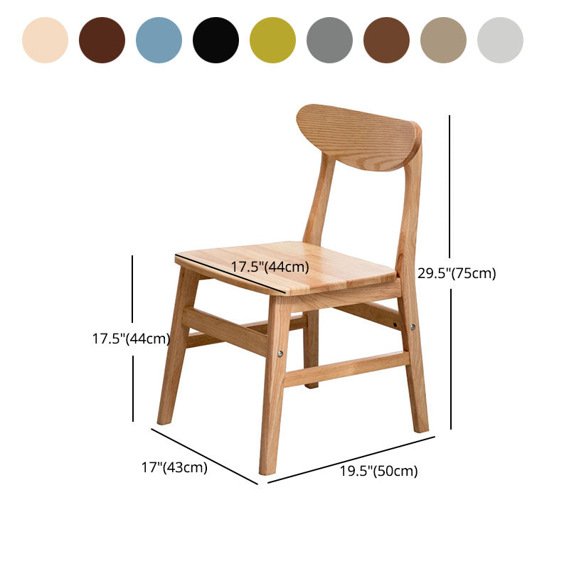 Silla lateral casera tapizada escandinava Silla de comedor natural con respaldo abierto