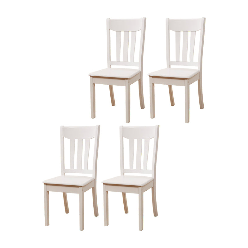 Sillas de comedor de diseño contemporáneo Sillas de comedor laterales de madera con respaldo de listones
