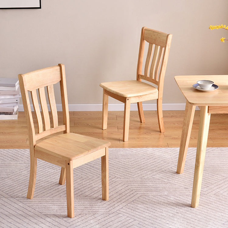 Sillas de comedor de diseño contemporáneo Sillas de comedor laterales de madera con respaldo de listones