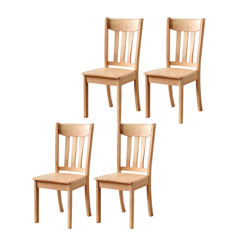 Sillas de comedor de diseño contemporáneo Sillas de comedor laterales de madera con respaldo de listones