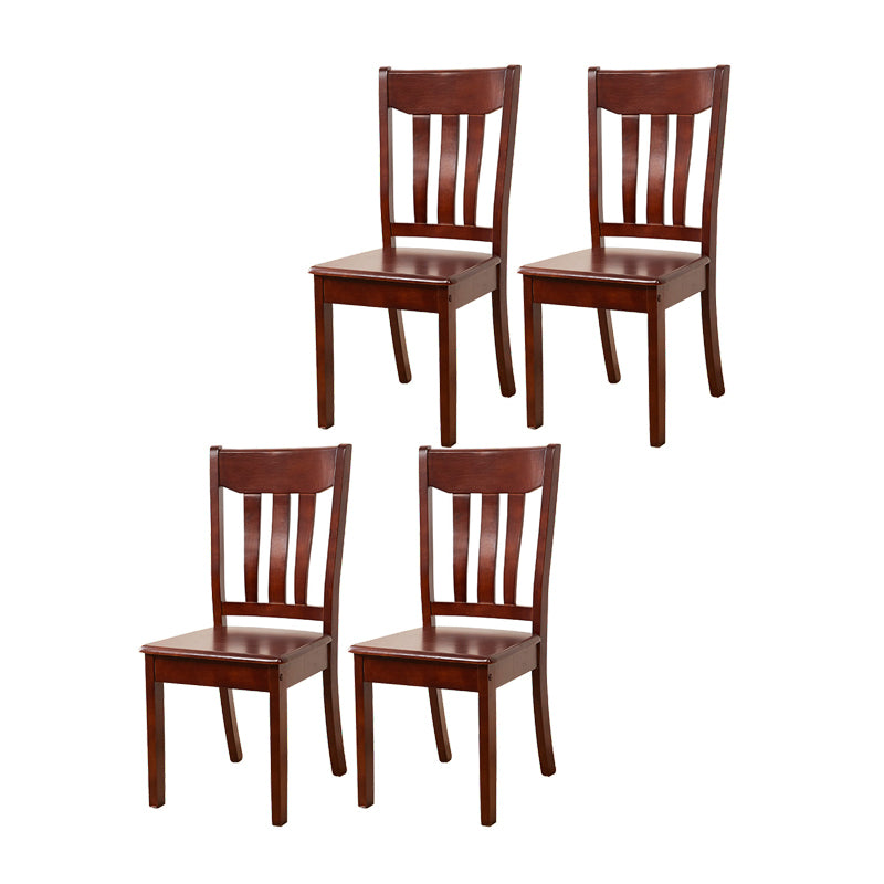 Sillas de comedor de diseño contemporáneo Sillas de comedor laterales de madera con respaldo de listones