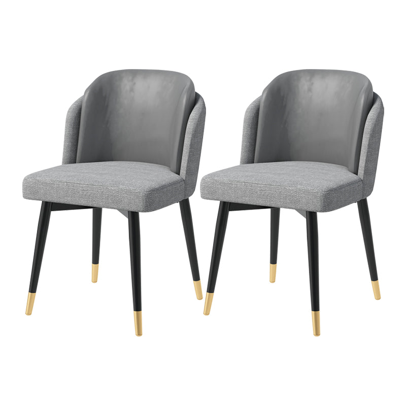 Silla de comedor de metal Glam, silla tapizada de comedor de tela para uso en restaurantes