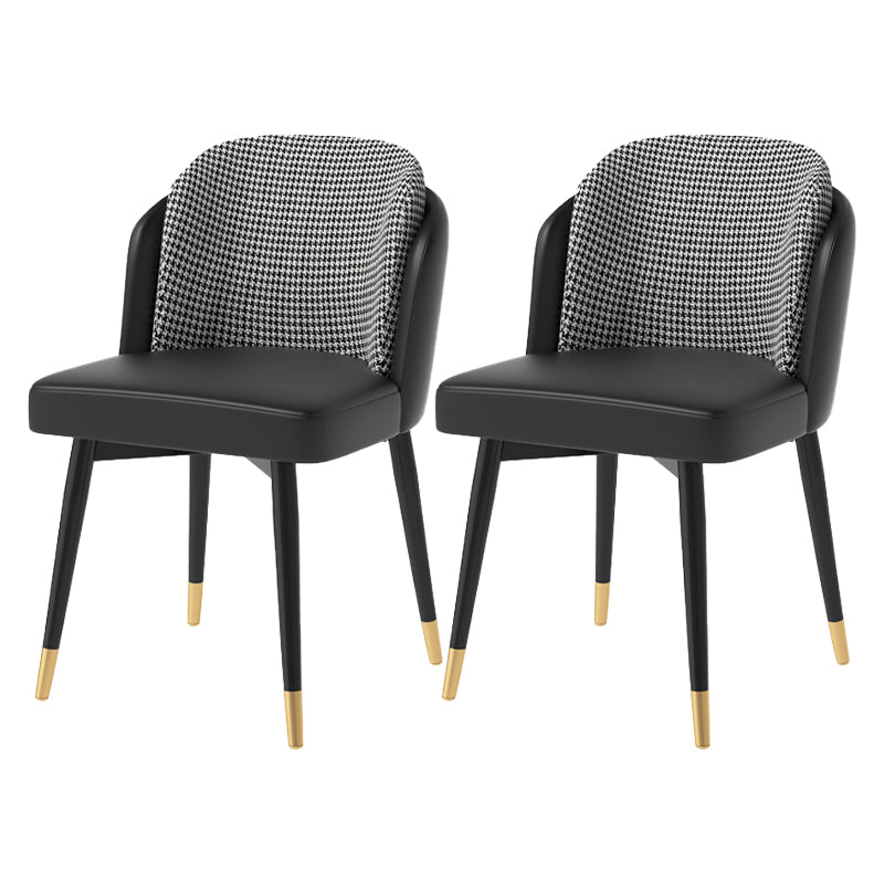 Silla de comedor de metal Glam, silla tapizada de comedor de tela para uso en restaurantes