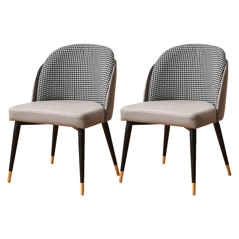 Silla de comedor de metal Glam, silla tapizada de comedor de tela para uso en restaurantes