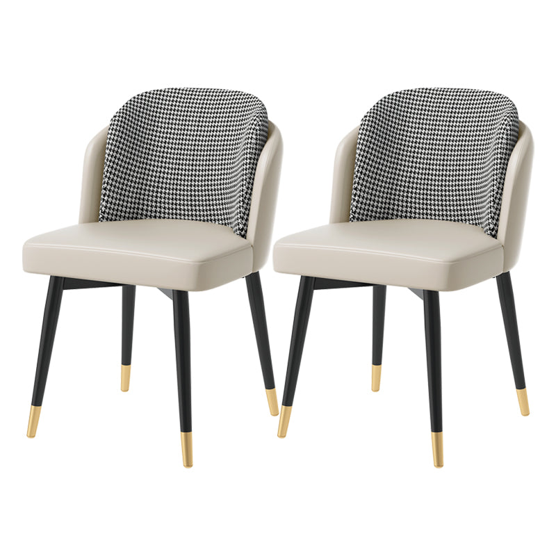 Silla de comedor de metal Glam, silla tapizada de comedor de tela para uso en restaurantes