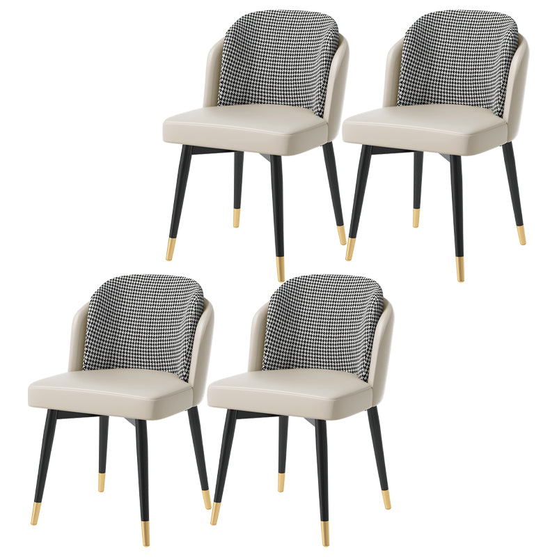 Silla de comedor de metal Glam, silla tapizada de comedor de tela para uso en restaurantes