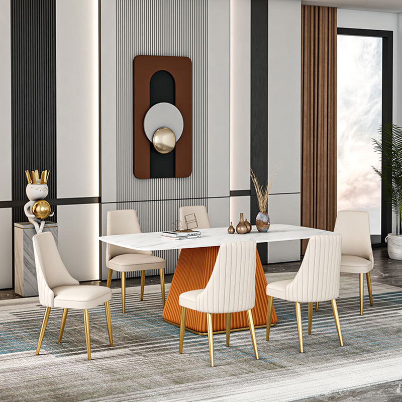 Glam 1/2/5/7 stukken Dinerset Sintered Stone Dining Furniture voor thuisgebruik