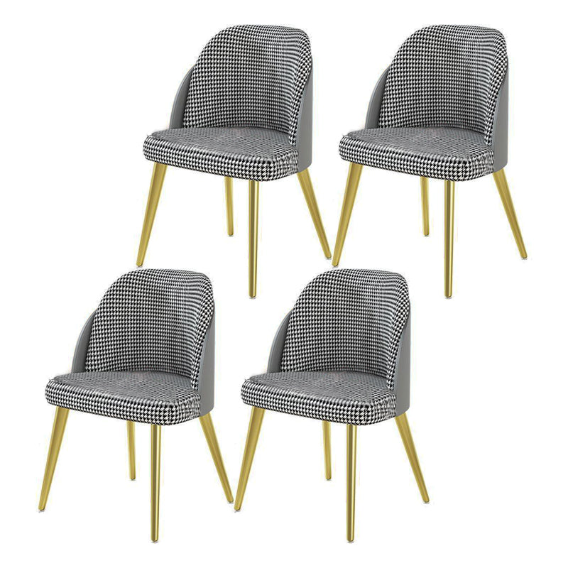 1/4/5/7 Pcs Metal Scandinavian Dining Room Set with Rectangle Table Dinette Set
