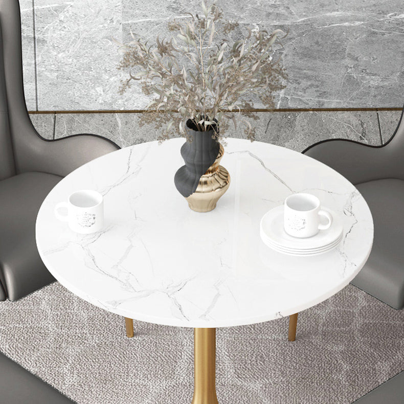 1/3/4/5 Pcs Metal Scandinavian Dining Room Set with Round Table Dinette Set