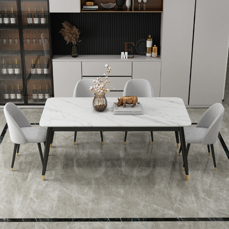 Glam 1/3/5/7 Pieces Dining Set Sintered Stone Dining Table for Home Use