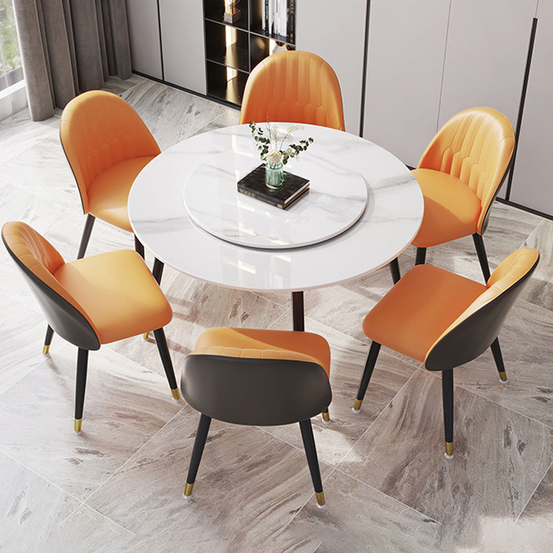 1/4/7 pc's metaal moderne eetkamer set met ronde tafel eetgelegenheden set