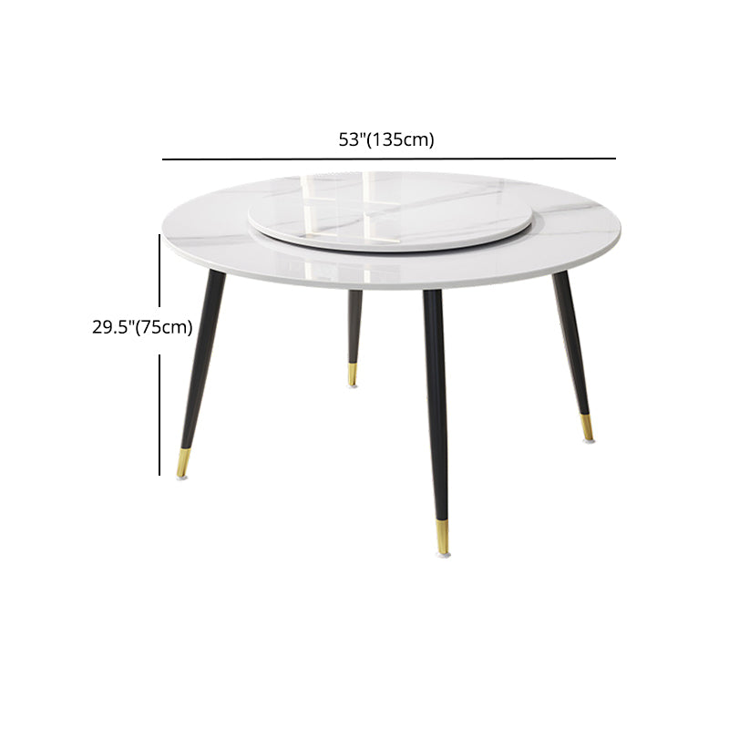 1/4/7 pc's metaal moderne eetkamer set met ronde tafel eetgelegenheden set