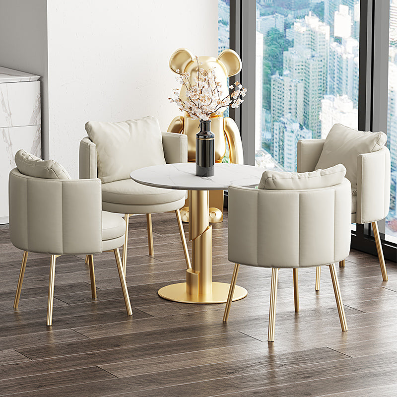 Glam 1/3/4/5 stukken Dinerset Witte Sintered Stone Eetting Table