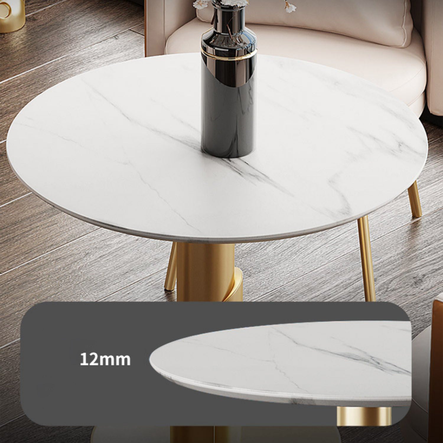 Glam 1/3/4/5 Pieces Dining Set White Sintered Stone Dining Table