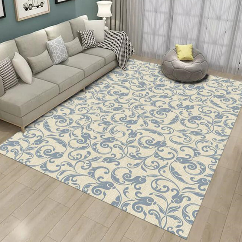 Light Gold Ginkgo Biloba Rug Polyester Simple Rug Washable Rug for Drawing Room
