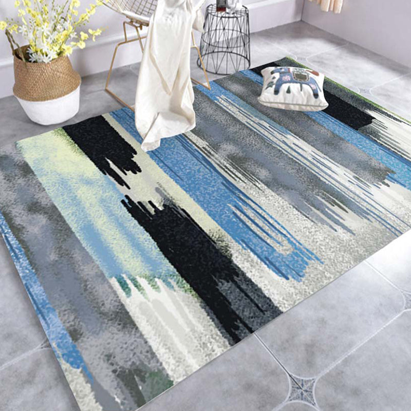 Brown Modern Rug Polyester Triangle Rug Washable Rug for Living Room