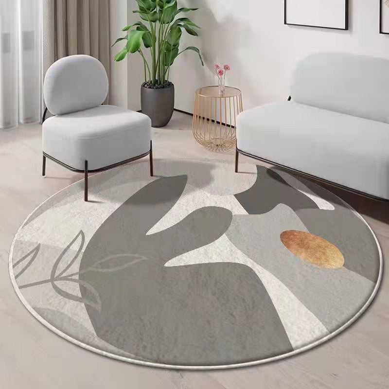 Beige Simple Carpet Color Lump Carpet Stain Resistant Carpet for Home Decor