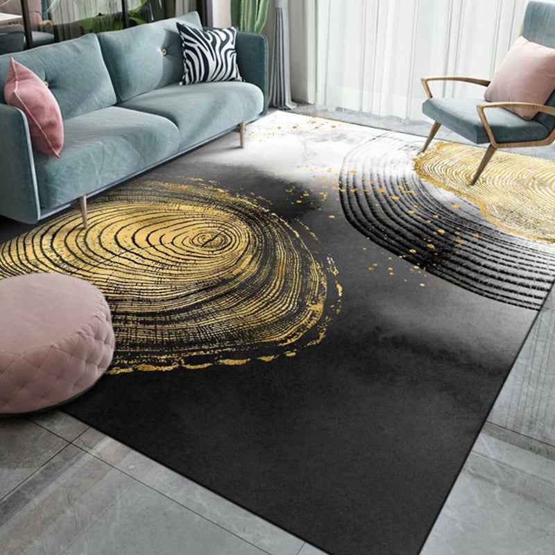 Navy Moderner Teppich Polyester Schmetterlingsbereich Teppich nicht rutscher Backing Teppich für Wohnzimmer