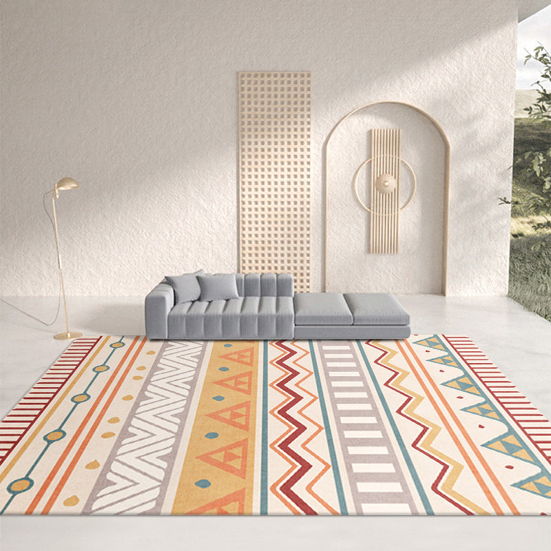 Grüner Marokko Teppich Polyester Muster Teppich Waschbar Teppich für Salon