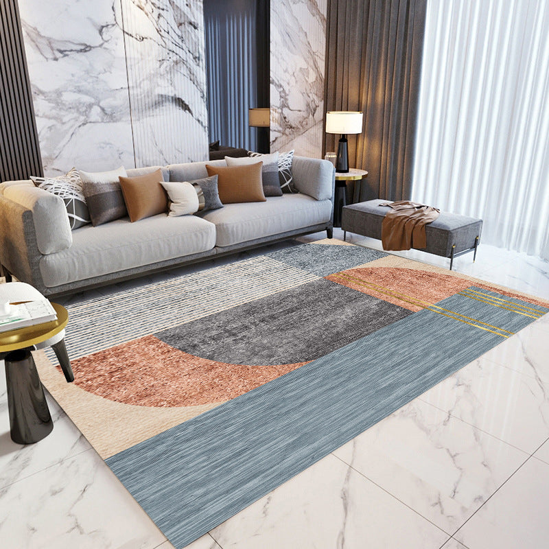 Gold Modern Teppich Polyester Graphic Teppich Waschbar Teppich für Wohnzimmer