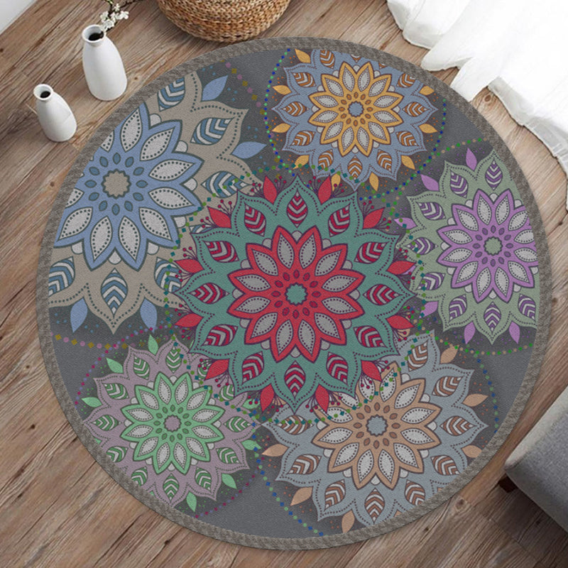 Tapis graphique en polyester brun razal