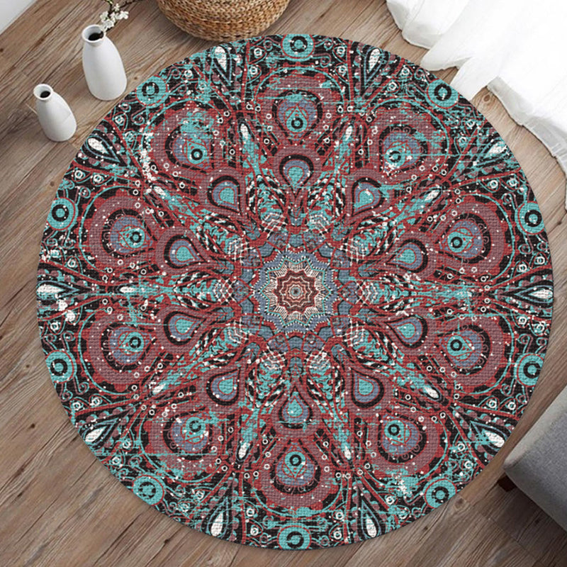 Área gráfica de poliéster de alfombra retro marrón alfombra de alfombra para decoración del hogar