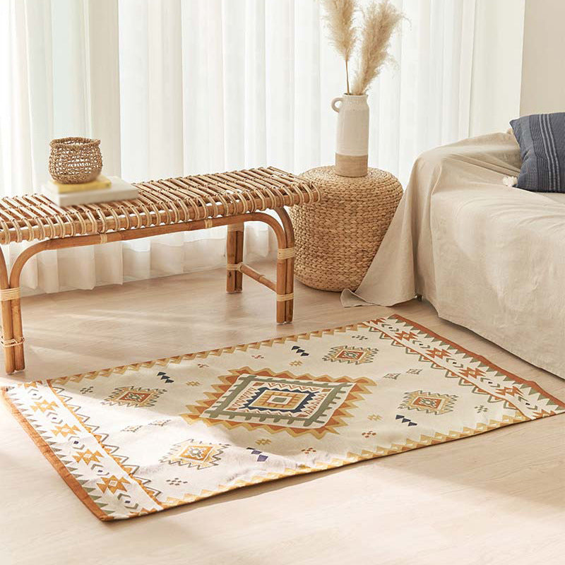 Traditional Rug Polyester Printing Rug Stain Resistant Rug for Living Room