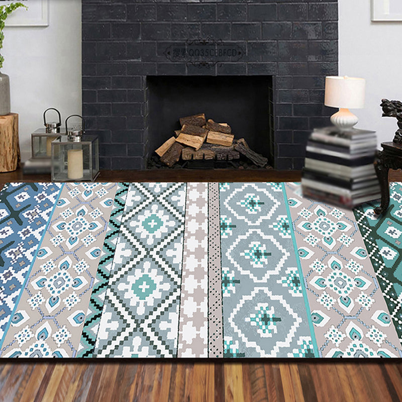 Modèle de motif d'intérieur de style marocain tapis en polyester pour le salon