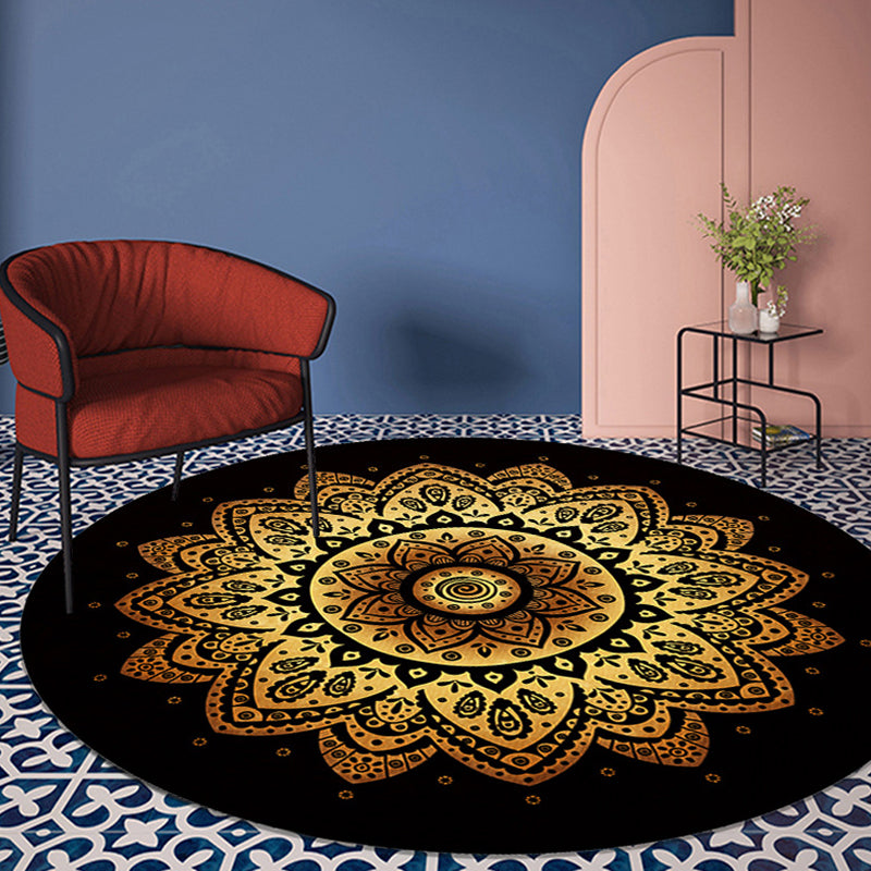 Tapis vintage Polyester Rapis graphique Tapis résistant aux taches pour la décoration intérieure