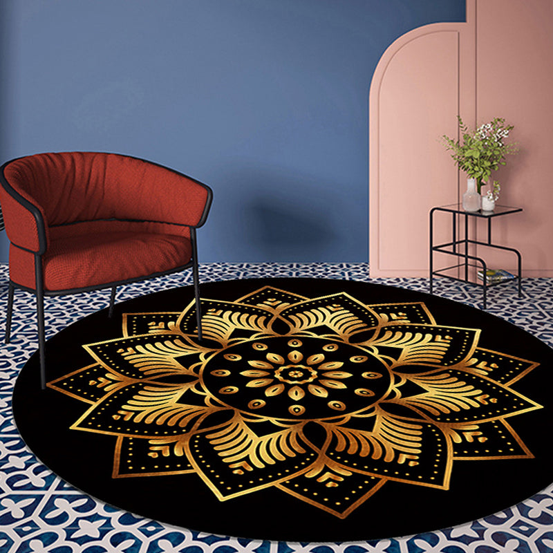 Tapis vintage Polyester Rapis graphique Tapis résistant aux taches pour la décoration intérieure