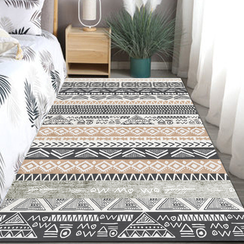 Traditional Carpet Southwestern Pattern Rug Polyester Pet Friendly Indoor Carpet