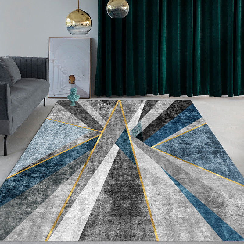 Light Luxury Pattern Carpet Polyester Carpet Washable Area Carpet for Living Room