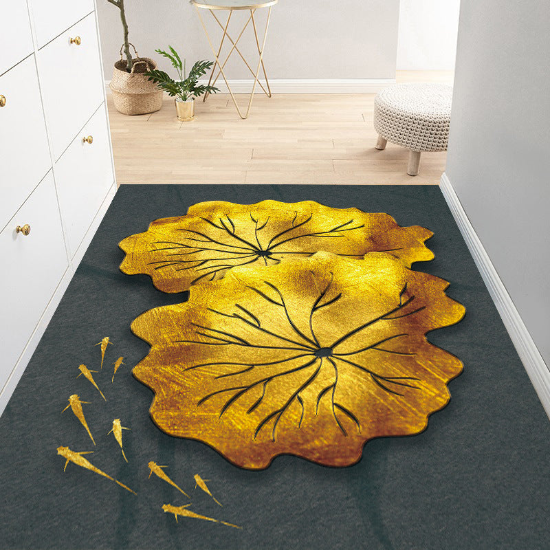 Modern Rug Polyester Shining Rug Stain Resistant Rug for Living Room