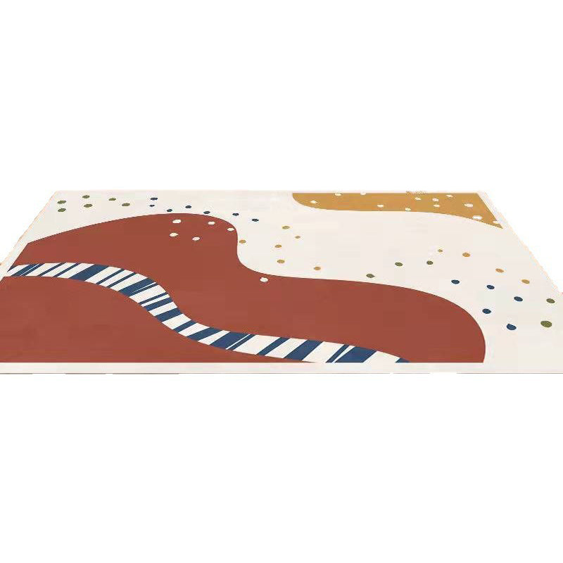 Postmoderner Blockteppich Polyester Innenteppich Waschbar Teppich für Wohnzimmerdekoration