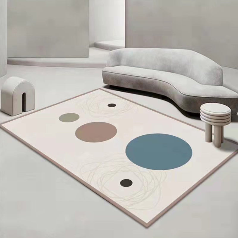 Grey Circle Teppich Polyester Freizeitteppich nicht rutschfestem Teppich für den Salon