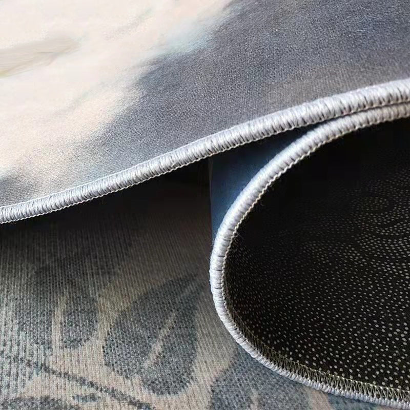 Grey Circle Teppich Polyester Freizeitteppich nicht rutschfestem Teppich für den Salon