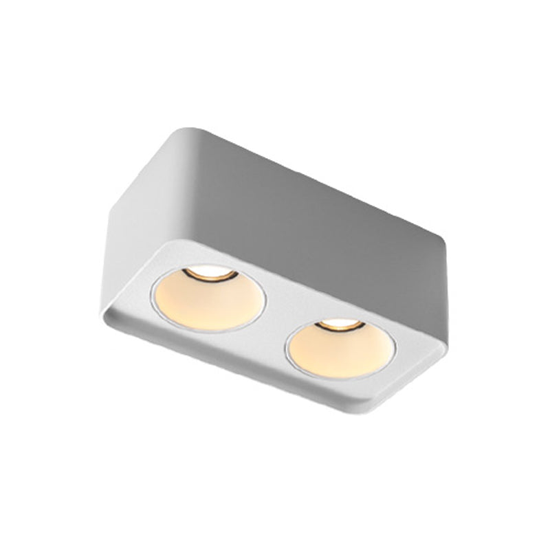 Plafonnier LED de forme rectangulaire, Style Simple et moderne, en aluminium, 2 lumières, montage encastré pour étude
