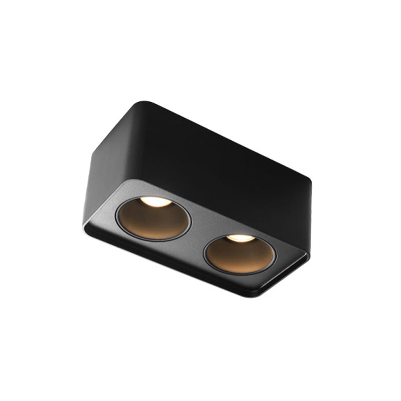 Plafonnier LED de forme rectangulaire, Style Simple et moderne, en aluminium, 2 lumières, montage encastré pour étude