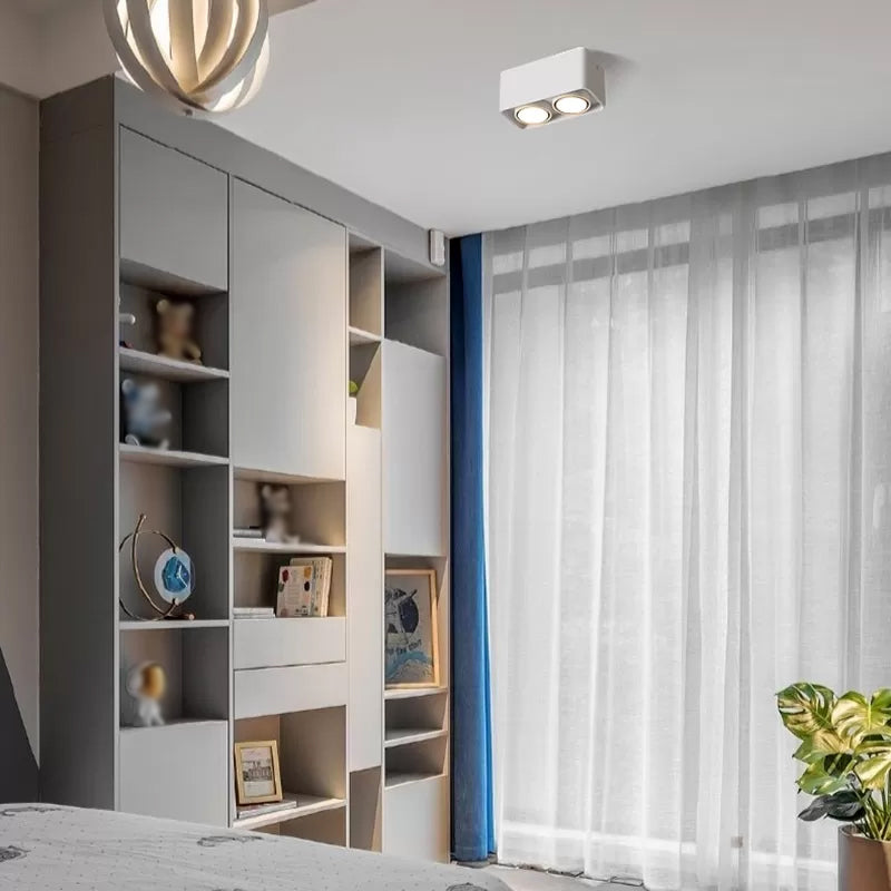 Plafonnier LED en forme de géométrie, montage encastré en aluminium, Style moderne et Simple, pour salon et chambre à coucher