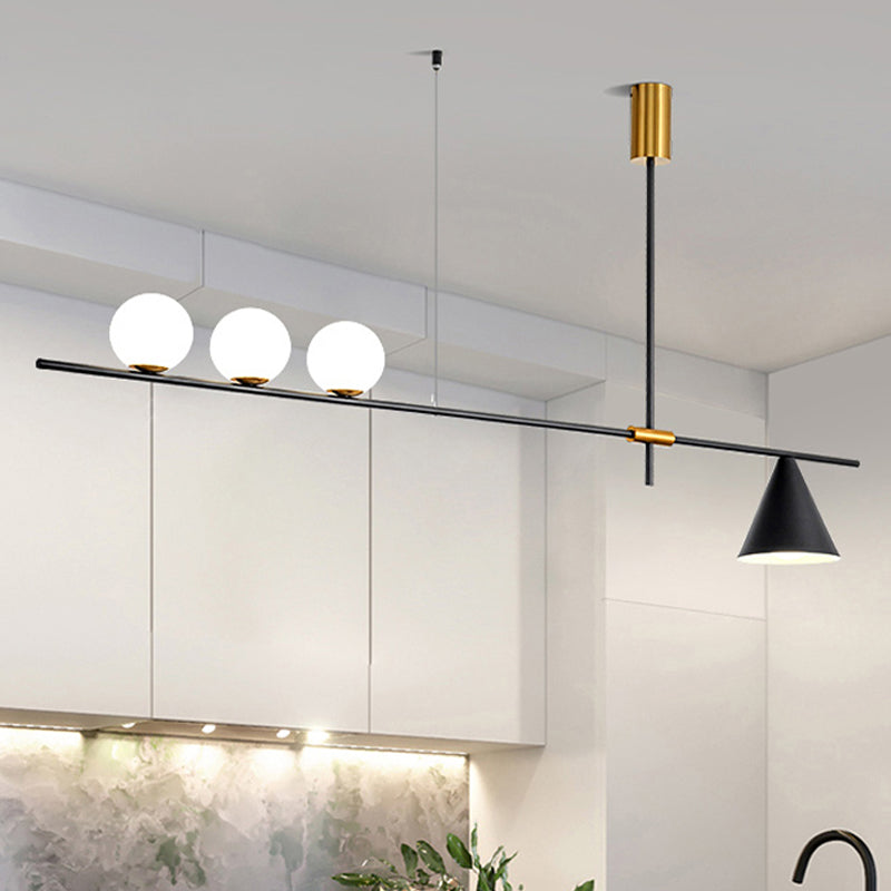 Contemporary Island Light Fixtures Geometric Glass Island Chandelier Lights for Dining Room